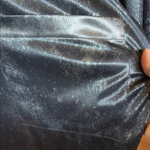 Vintage Gianna Women’s Black Silver metallic look Oversized Short Sleeve Top M - Picture 5 of 17